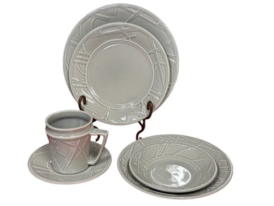 Fiesta Ware Millennium 2000 Gray 5Pc Place Setting Fiesta