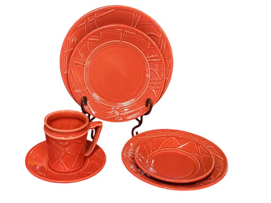 Fiesta Ware Millennium 2000 Persimmon 5Pc Place Setting Fiesta