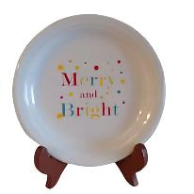 Fiesta Ware White Merry And Bright Appetizer Plate Christmas New. Retired Fiestaware