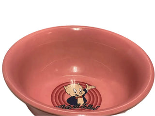 Fiesta Warner Bros Looney Tunes Porky Pig Serving Bowl Rose Fiesta