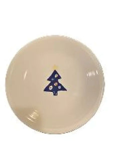 Fiestaware Blue Christmas Tree Salad Plate