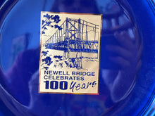 Load image into Gallery viewer, Fiestaware Cobalt Blue Hlcca Newell Bridge Centennial 2005 12” Chop Plate (Rare) Fiesta
