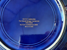 Load image into Gallery viewer, Fiestaware Cobalt Blue Hlcca Newell Bridge Centennial 2005 12” Chop Plate (Rare) Fiesta
