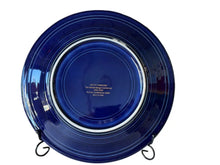 Load image into Gallery viewer, Fiestaware Cobalt Blue Hlcca Newell Bridge Centennial 2005 12” Chop Plate (Rare) Fiesta
