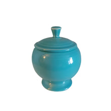Load image into Gallery viewer, Fiestaware Fiesta Turquoise Individual Sugar Bowl W Lid Retired 7Oz
