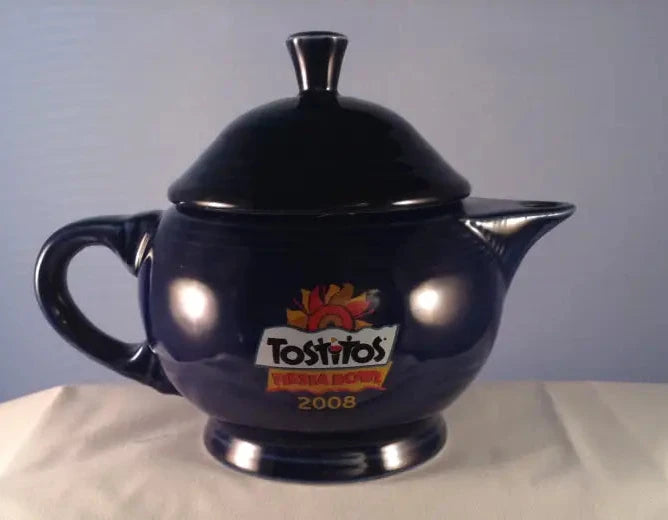 Fiestaware Wvu Tostitos Fiesta Bowl 2008 West Virginia University 2 Cup Teapot Fiesta