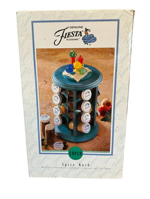 Genuine Fiesta Spice Rack Revolving Turquoise Copco Homer Laughlin Nib Go Along