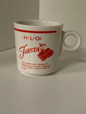 Hlc Fiesta Commemorative Mug Red 50Th Anniversary Fiesta