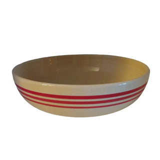 Hlcca Fiesta Red Stripe Large Bistro Bowl Fiestaware