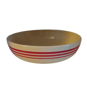 Hlcca Fiesta Red Stripe Large Bistro Bowl Fiestaware