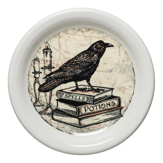 Mystical Halloween Raven Appetizer Plate. Retired Dinnerware