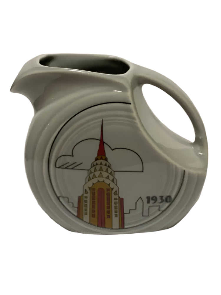 Rare Fiesta Hlcca Juice Pitcher Pearl Gray ’1930 Chrysler Building’ Exclusive