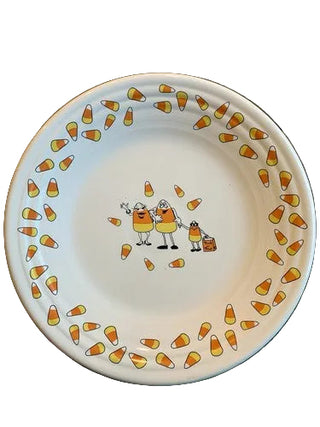 FIESTA HALLOWEEN "CANDY CORN" TRICK OR TREAT Luncheon Plate HTF