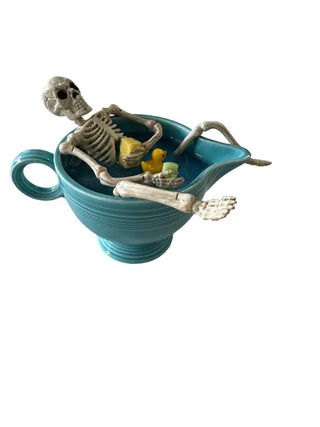 Skeleton Skelly Bathtime In Vintage Turquoise Creamer Color Me Mosaic Fiesta Go Along