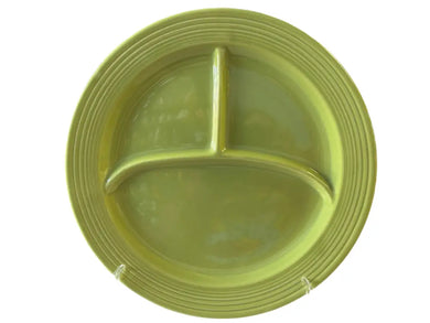 Vintage Fiesta 10.5 Divided Plate Chartreuse Compartment