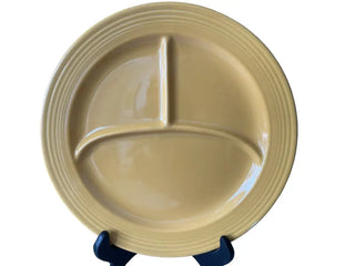 Vintage Fiesta 10.5 Divided Plate Yellow Compartment Fiestaware