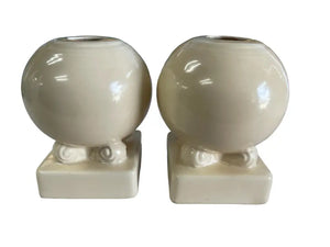 Vintage Fiesta Bulb Candle Holder Ivory Set Fiesta