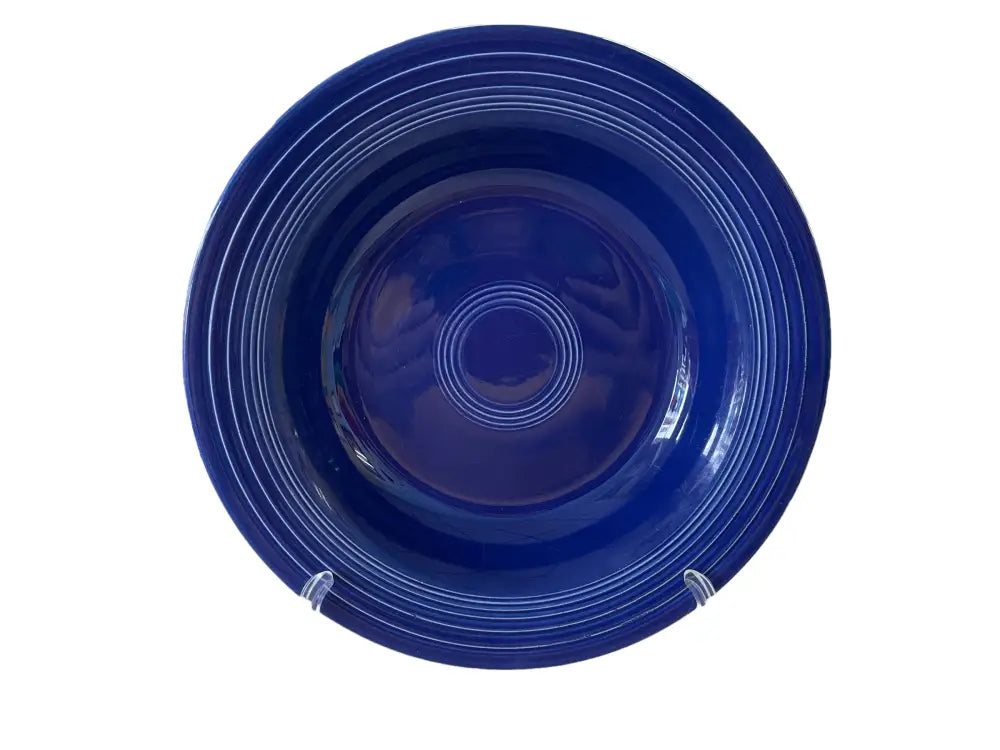 Vintage Fiesta Cobalt Blue Rimmed Soup Bowl/Deep Plate