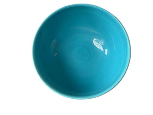 Vintage Fiesta Footed Salad Bowl Cobalt Turquoise