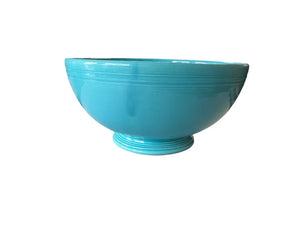 Vintage Fiesta Footed Salad Bowl Cobalt Turquoise