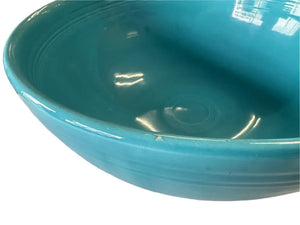 Vintage Fiesta Footed Salad Bowl Cobalt Turquoise