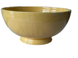 Vintage Fiesta Footed Salad Bowl Cobalt Yellow