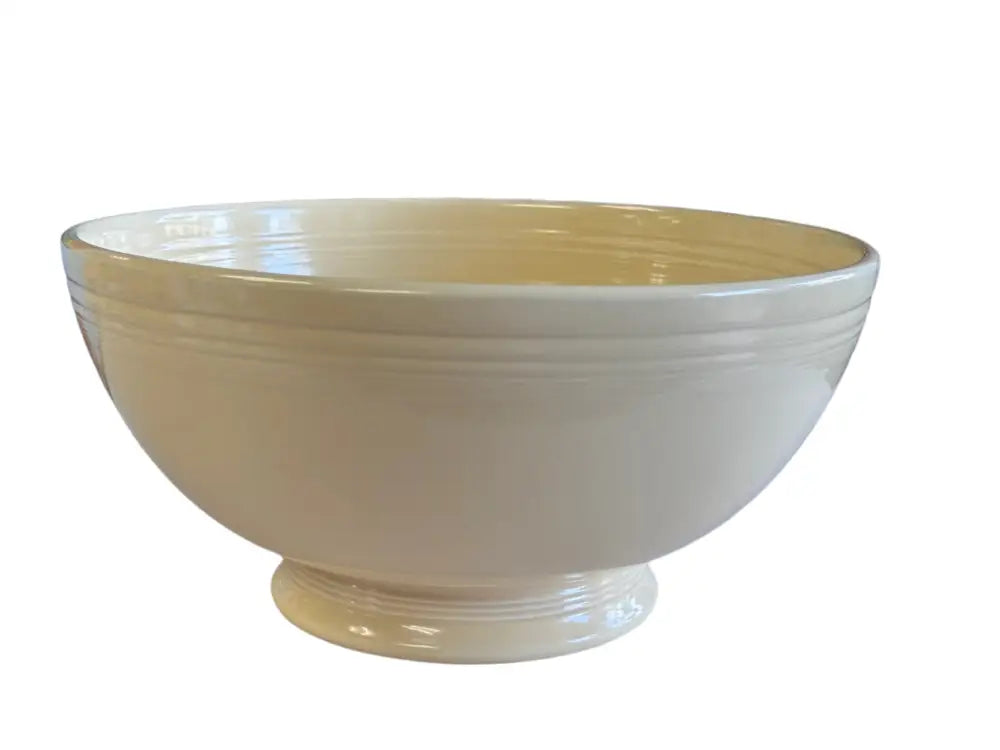 Vintage Fiesta Footed Salad Bowl Ivory