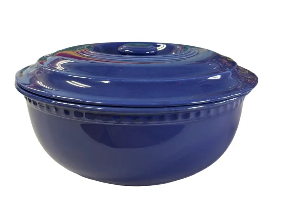 Vintage Fiesta Kitchen Kraft Promotional Casserole Cobalt - Thumbnail 2