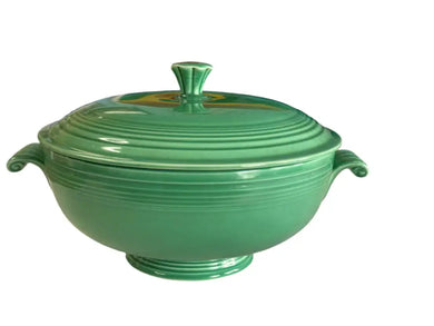 Vintage Fiesta Original Green Covered Casserole