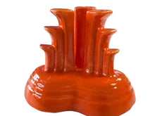 Load image into Gallery viewer, Vintage Fiesta Red Pyramid Candle Holder Set Beautiful
