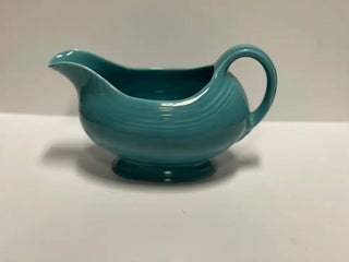Vintage Fiesta Pottery Sauce Gravy Boat In Turquoise Fiestaware