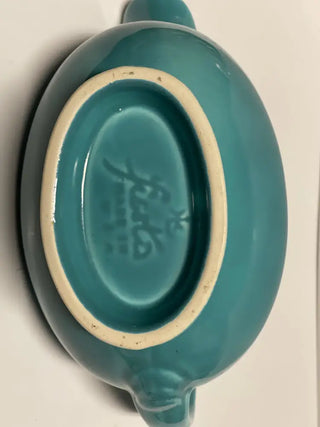 Vintage Fiesta Pottery Sauce Gravy Boat In Turquoise Fiestaware