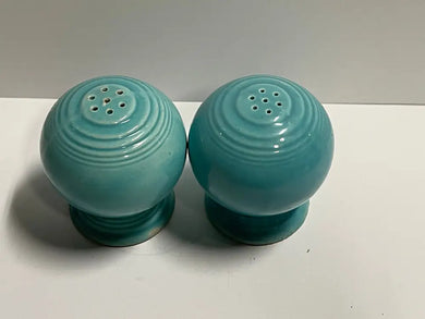 Vintage Fiesta Turquoise Ball Salt & Pepper Set