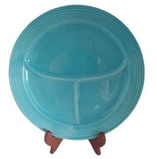 Vintage Fiesta Turquoise Compartment Plate 10.5