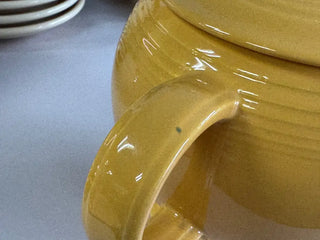 Vintage Fiesta Yellow C Handled Teapot