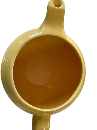 Vintage Fiesta Yellow C Handled Teapot