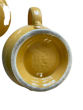 Vintage Fiesta Yellow C Handled Teapot