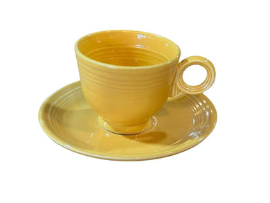 Vintage Fiesta Yellow Cup And Saucer