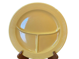 Vintage Fiesta Yellow Divided Grill Plate 10.5