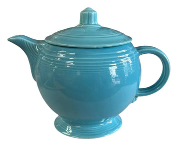 Vintage Fiestaware Turquoise Medium Teapot Fiesta Blue C Handle