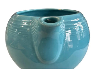 Vintage Fiestaware Turquoise Medium Teapot Fiesta Blue C Handle
