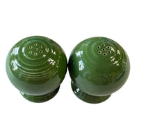 Load image into Gallery viewer, Vintage Forrest Green Ball Bulb Salt &amp; Pepper Fiesta
