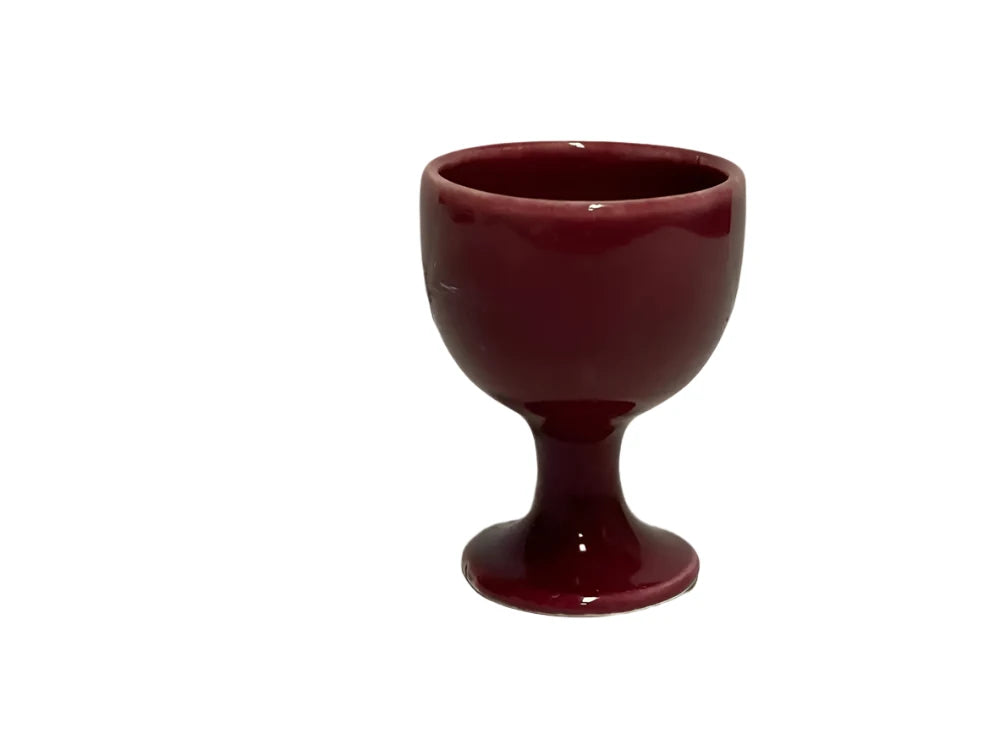 Vintage Harlequin Maroon Single Egg Cup