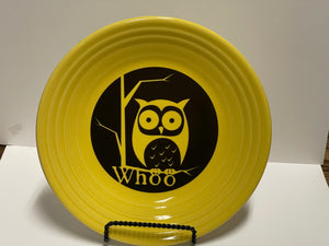 Fiesta Whoo Owl Luncheon Plate Halloween
