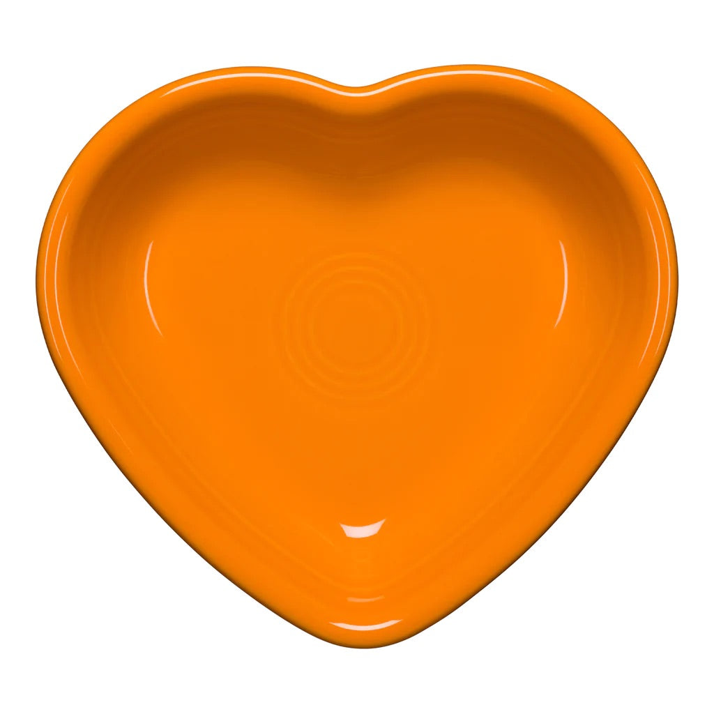 Fiesta Small Tangerine Heart Bowl