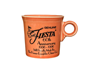 Fiestaware 60th Anniversary Persimmon Ring Handle Mugs Fiesta Homer Laughlin