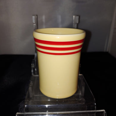 HLCCA Retro Red Stripe Demitasse Cup and Saucer