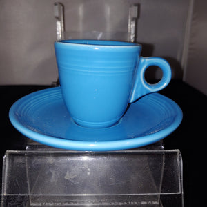 Fiesta Peacock Ring Handled Demitasse Cup and Saucer New