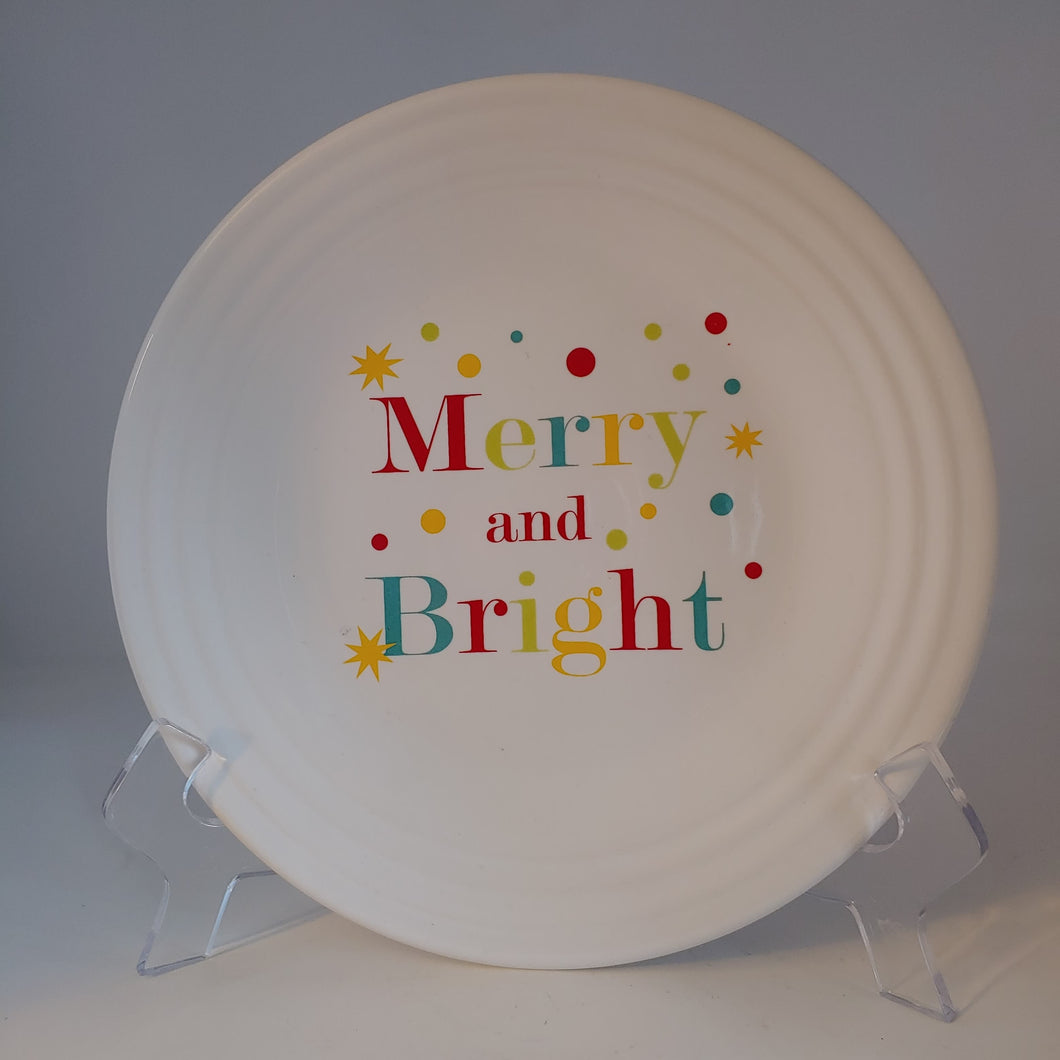 Fiestaware Merry and Bright Luncheon Plate Fiesta Christmas 9 inch plate New