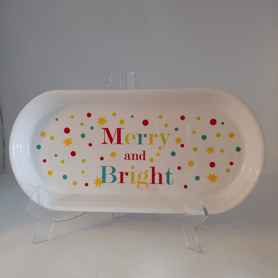Fiestaware Merry and Bright Bread Tray Fiesta Christmas